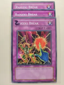 3x Raigeki Break YS11-EN037 Common 1st Edition LP - Image 1