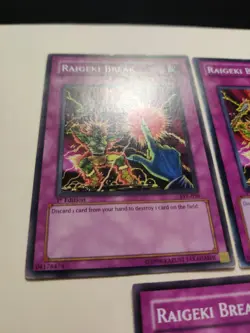 3x Raigeki Break YS11-EN037 Common 1st Edition LP - Image 3