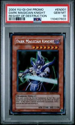 Dark Magician Knight *PSA 10* ROD-EN001 *Prismatic Rare* Reshef Of Destruc *2004 - Image 1