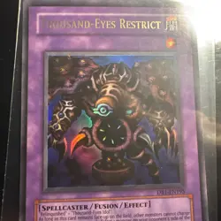 Yu-Gi-Oh! TCG Card Thousand-Eyes Restrict DB1-EN195 Old Super Rare Mint - Image 3