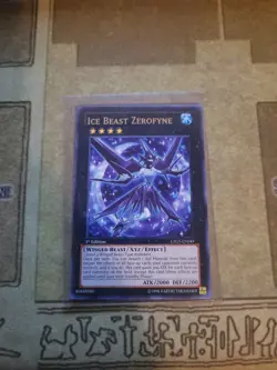 YUGIOH ICE BEAST ZEROFYNE LTGY-EN049 RARE 1ST EDITION NM - Image 1
