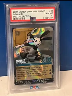 SEQUENTIAL # DISNEY LORCANA TCG 1 SET OF 6 EN D23 COLLECTION ALL PSA 10 GEM MINT - Image 3