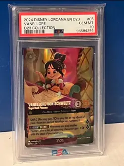 SEQUENTIAL # DISNEY LORCANA TCG 1 SET OF 6 EN D23 COLLECTION ALL PSA 10 GEM MINT - Image 4