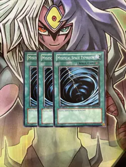 SD2-EN014 x3 Mystical Space Typhoon Common Excellent Condition Yugioh - Image 1