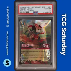 2024 DISNEY LORCANA D23 COLLECTION #01 MICKEY MOUSE BRAVE LITTLE TAILOR PSA 10 - Image 1