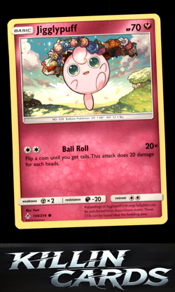 Jigglypuff 134/214 Pokemon Common SM - Unbroken Bonds Card NM - Image 1