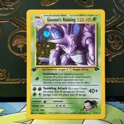 Pokemon Giovanni's Nidoking Gym Challenge Holo Card 7/132 1st Edition Rare LP + - Image 1