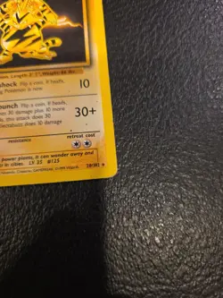 2000 Pokemon TCG Electabuzz 20/102 Base Set Non Holo Rare Card Vintage WOTC LP+ - Image 5