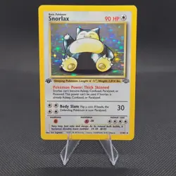 Pokemon Snorlax Jungle 1st Edition Holo Rare 90 HP Card 11/64 English - Image 1