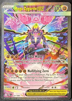 Pokemon Card - Mega Zygarde EX SIR 120/088 Full Art Holo - Perfect Order - Mint - Image 1