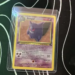 Nintendo Gengar Fossil Rare 1st Edition 26/62 Regular Pokemon Card 1999 - Image 3