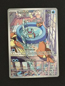 Pokemon TCG Squirtle Stellar Crown Illustration Card 148/142 - NM - Image 1