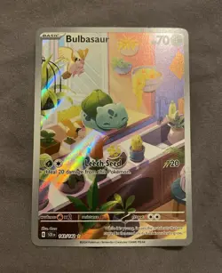 Pokemon TCG Bulbasaur Stellar Crown Illustration Card 143/142 - Image 1