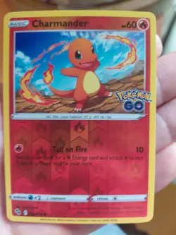 Pokemon TCG Charmander Common Reverse Holo Card 008/078 Pokemon Go NM Condition - Image 1