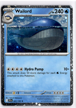 Wailord - (Cosmos Foil) NM, Miscellaneous Cards & Products 041/159 - Normal - Image 1