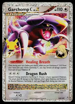 Pokemon Card - Garchomp C LV.X Celebrations Classic Collection 145/147 Holo - Image 1