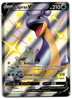 Lapras V SV110/SV122 - Shining Fates Shiny Vault Pokemon TCG Holo - NM Card - Image 1