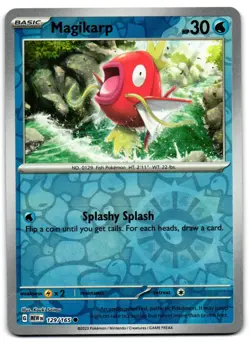 Magikarp 129/165 - 151 Common Pokemon TCG Reverse Holo - LP Card - Image 1