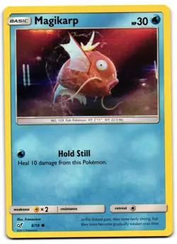 Magikarp 8/18 - Detective Pikachu Common Pokemon TCG Holo - LP Card - Image 1