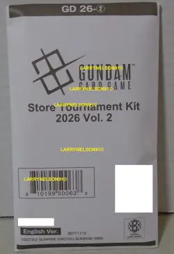 GUNDAM CARD GAME STORE TOURNAMENT KIT 2026 VOL 2 NEW SEALED GCG BANDAI NAMCO - Image 1