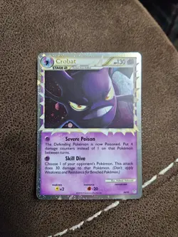 Crobat 84/95 HeartGold SoulSilver Unleashed Prime Holo Pokemon Card Near Mint NM - Image 1