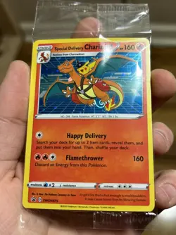 [FART SWIRL] Special Delivery Charizard SWSH075 SWSH: Sword & Shield Promo Cards - Image 1