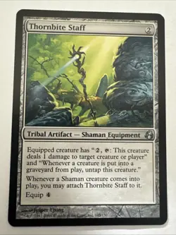 MtG Thornbite Staff 145/150 Morningtide Regular Uncommon - Image 1