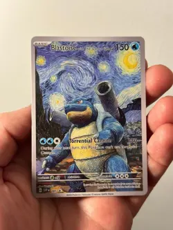 Pokemon Blastoise with The Starry Night Card - Image 1