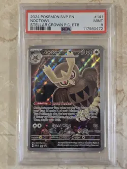 Noctowl Pokemon Center Stamp Promo PSA 9 Stellar Crown - Image 1