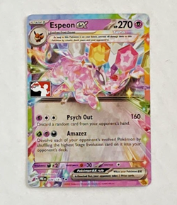 Pokemon TCG Espeon ex 034/131 Prismatic Evolutions Prize Pack Series Stamped NM - Image 2