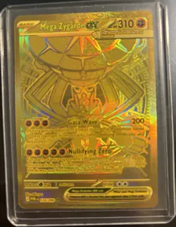 Pokemon Mega Zygarde EX Gold Secret Rare Full Art Foil 124/088 English - Image 1
