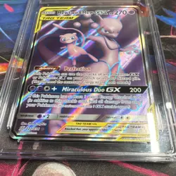 Pokemon Mewtwo & Mew GX 222/236 Unified Minds Ultra Rare Holo CGC 10 2019 - Image 3