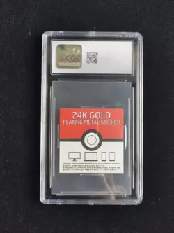 CGC 10 GEM-MINT - 24k Gold Plated RAICHU Pokemon Candy Stickers 2023 Korean IO35 - Image 2