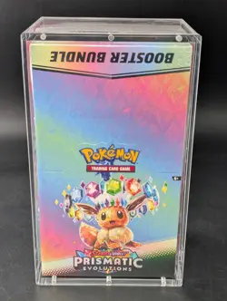 Pokemon SV8.5 Prismatic Evolutions Sealed Booster Bundle Display W/Acrylic Case - Image 1