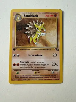 Pokemon Sandslash 41/62 1st Edition Fossil Italian WOTC 1999 Vintage - Image 1