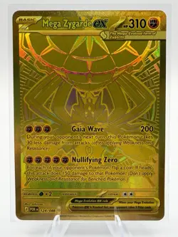 Pokemon Perfect Order Mega Zygarde EX Gold Mega Hyper Rare 124/88 - Image 1