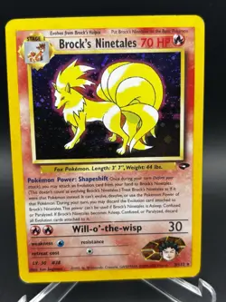 2000 Brock's Ninetales Gym Challenge 3/132 Unlimited Holo Rare Pokemon - Image 1