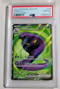 PSA 10 2023 Arbok ex 185/165 Holo Full Art Ultra Rare - Pokemon 151 - Image 1