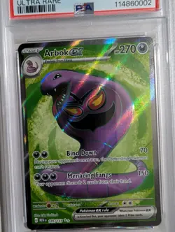 PSA 10 2023 Arbok ex 185/165 Holo Full Art Ultra Rare - Pokemon 151 - Image 2