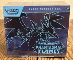 POKEMON MEGA EVOLUTION PHANTASMAL FLAMES ETB 9-PACKS FACTORY SEALED - Image 1
