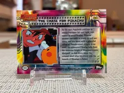 1999 Pokemon (Mewtwo Strikes Back) #28 (The Chase for Pikachu) Black Logo NM - Image 2