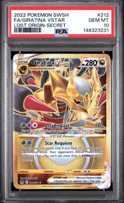 PSA 10 GIRATINA VSTAR 212/196 FULL ART SECRET LOST ORIGIN POKEMON 😍 - Image 1