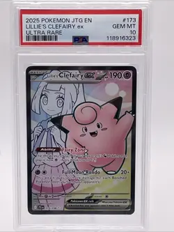 2025 Pokemon Journey Together #173 Lillie'S Clefairy Ex Ultra Rare PSA 10 - Image 1