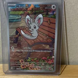 Pokemon TCG Minccino 152/086 Sv: Black Bolt Illustration Rare Holo 60 HP English - Image 1