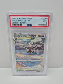 Darkrai VSTAR Ultra Rare Crown Zenith: Galarian Gallery GG50/GG70 PSA 9 Pokemon - Image 1