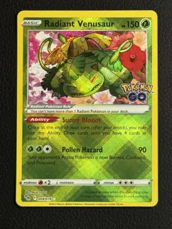 Pokemon Radiant Venusaur Holo 004/078 Pokemon GO Radiant Rare Basic 150 HP - Image 1