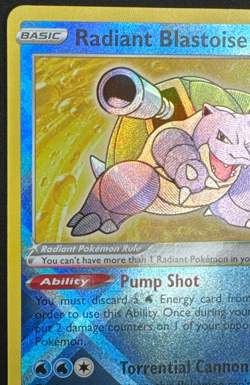 RADIANT BLASTOISE 018/078 NM RADIANT RARE POKEMON GO POKEMON 2022 - Image 4