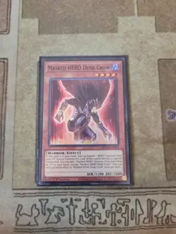 YUGIOH MASKED HERO DUSK CROW MZMU-EN014 SUPER 1ST ED NM - Image 1