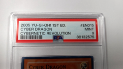 2005 YU-GI-OH! 1ST ED. Cyber Dragon Cybernetic Revolution #ENO15 PSA Mint 9 - Image 5