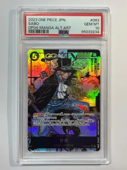 Sabo 2023 One Piece Japanese #OP04-083 Manga Alternate Art SR PSA 10 [ton12 - Image 1
